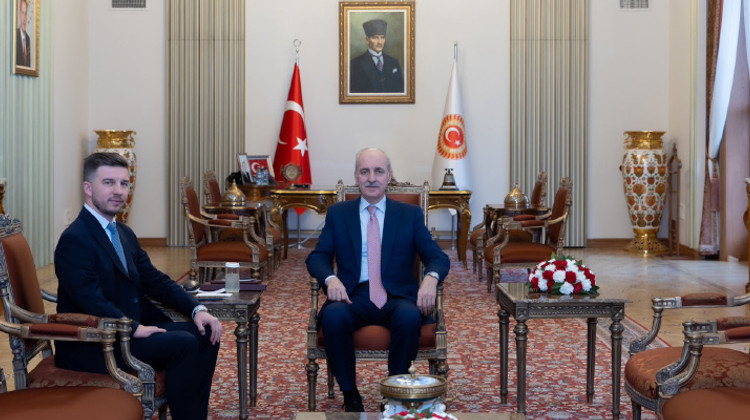 TBMM BAŞKANI KURTULMUŞ, BOSNA HERSEK'İN ANKARA BÜYÜKELÇİSİ ALAGİÇ'İ KABUL ETTİ