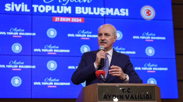 TBMM BAŞKANI KURTULMUŞ, AYDIN'DA STK TEMSİLCİLERİYLE BİR ARAYA GELDİ