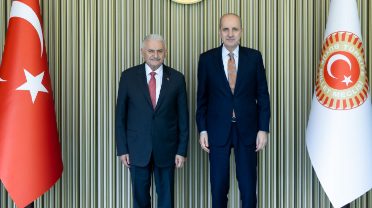 TBMM BAŞKANI KURTULMUŞ, AK PARTİ GENEL BAŞKANVEKİLİ YILDIRIM’I KABUL ETTİ   