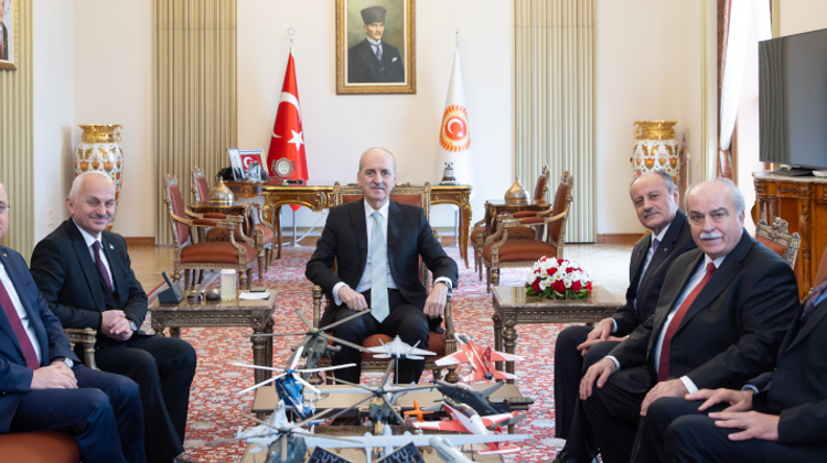 TBMM BAŞKANI KURTULMUŞ, TUSAŞ HEYETİNİ KABUL ETTİ