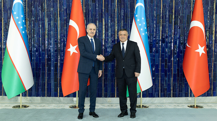 TBMM BAŞKANI KURTULMUŞ, ÖZBEKİSTAN ALİ MECLİSİ YASAMA MECLİSİ BAŞKANI İSMAİLOV İLE GÖRÜŞTÜ