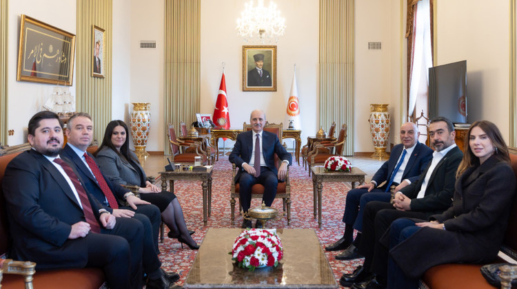 TBMM BAŞKANI KURTULMUŞ ANKARA BÜYÜKŞEHİR BELEDİYE BAŞKAN ADAYI ALTINOK, AK PARTİ ANKARA MİLLETVEKİLLERİ SARIEROĞLU VE ALPARSLAN İLE AK PARTİ ANKARA İL BAŞKANI ÖZCAN'I KABUL ETTİ