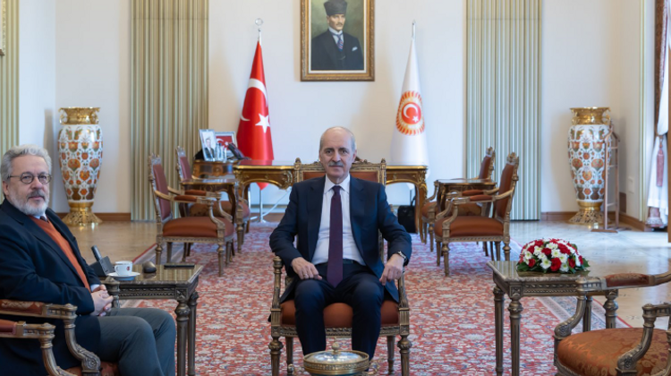 TBMM BAŞKANI KURTULMUŞ, IRCICA GENEL DİREKTÖRÜ KILIÇ'I KABUL ETTİ