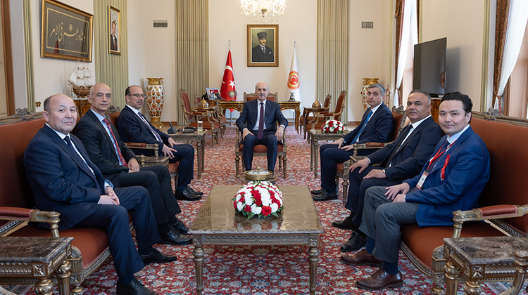 TBMM BAŞKANI KURTULMUŞ, TÜRK DÜNYASI ÜLKELERİNDEN GELEN SAYIŞTAY BAŞKANLARINI KABUL ETTİ