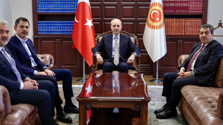 TBMM BAŞKANI KURTULMUŞ, İBB BAŞKAN ADAYI KURUM'U KABUL ETTİ