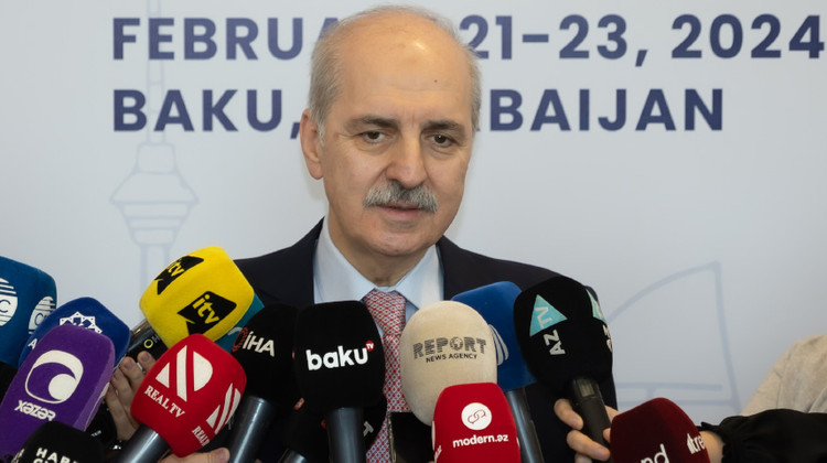 TBMM BAŞKANI KURTULMUŞ, AZERBAYCAN MEDYASININ SORULARINI YANITLADI